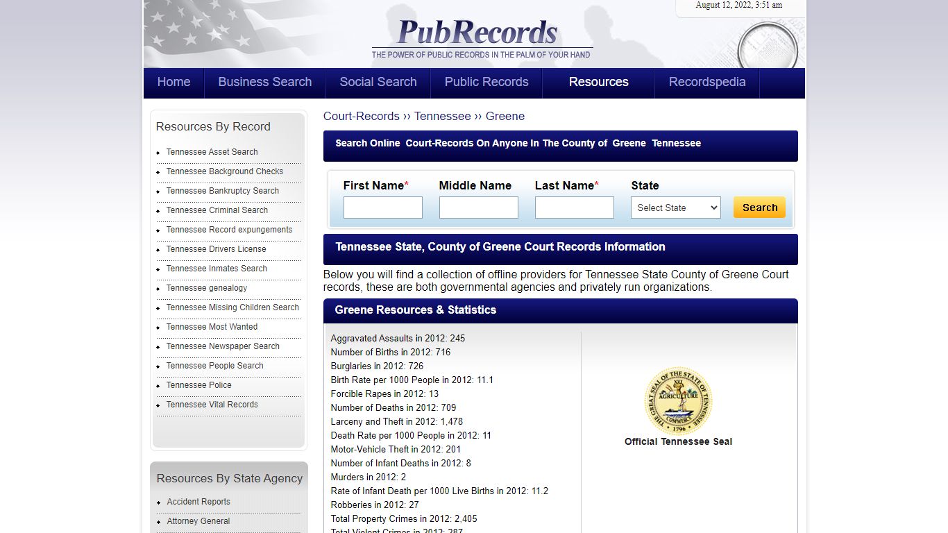 Greene County, Tennessee Court Records